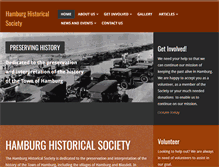 Tablet Screenshot of hamburghistoricalsociety.org